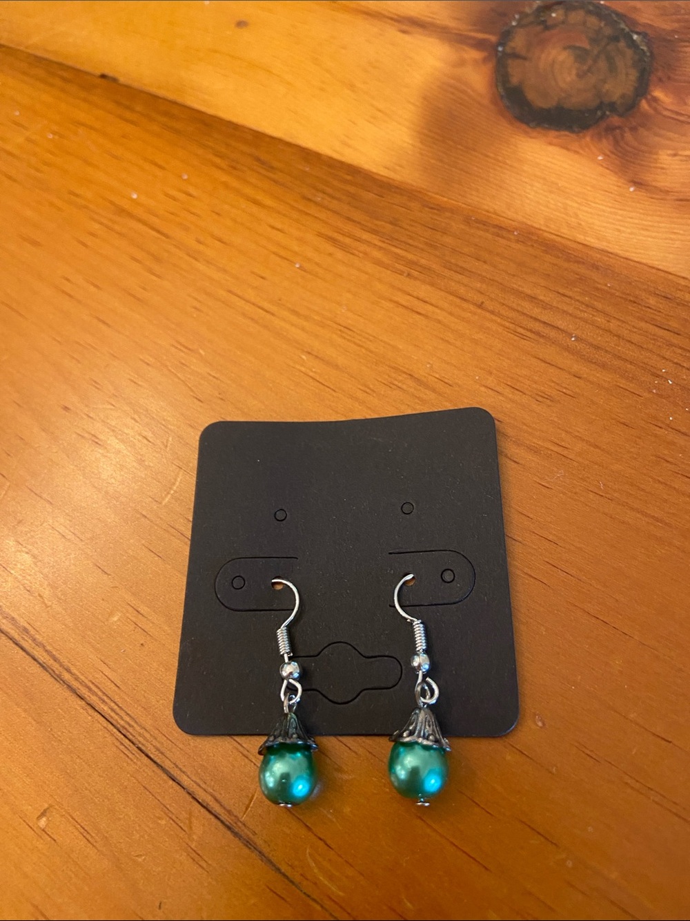 Green Pearl Drop Earrings - Women Jewelry